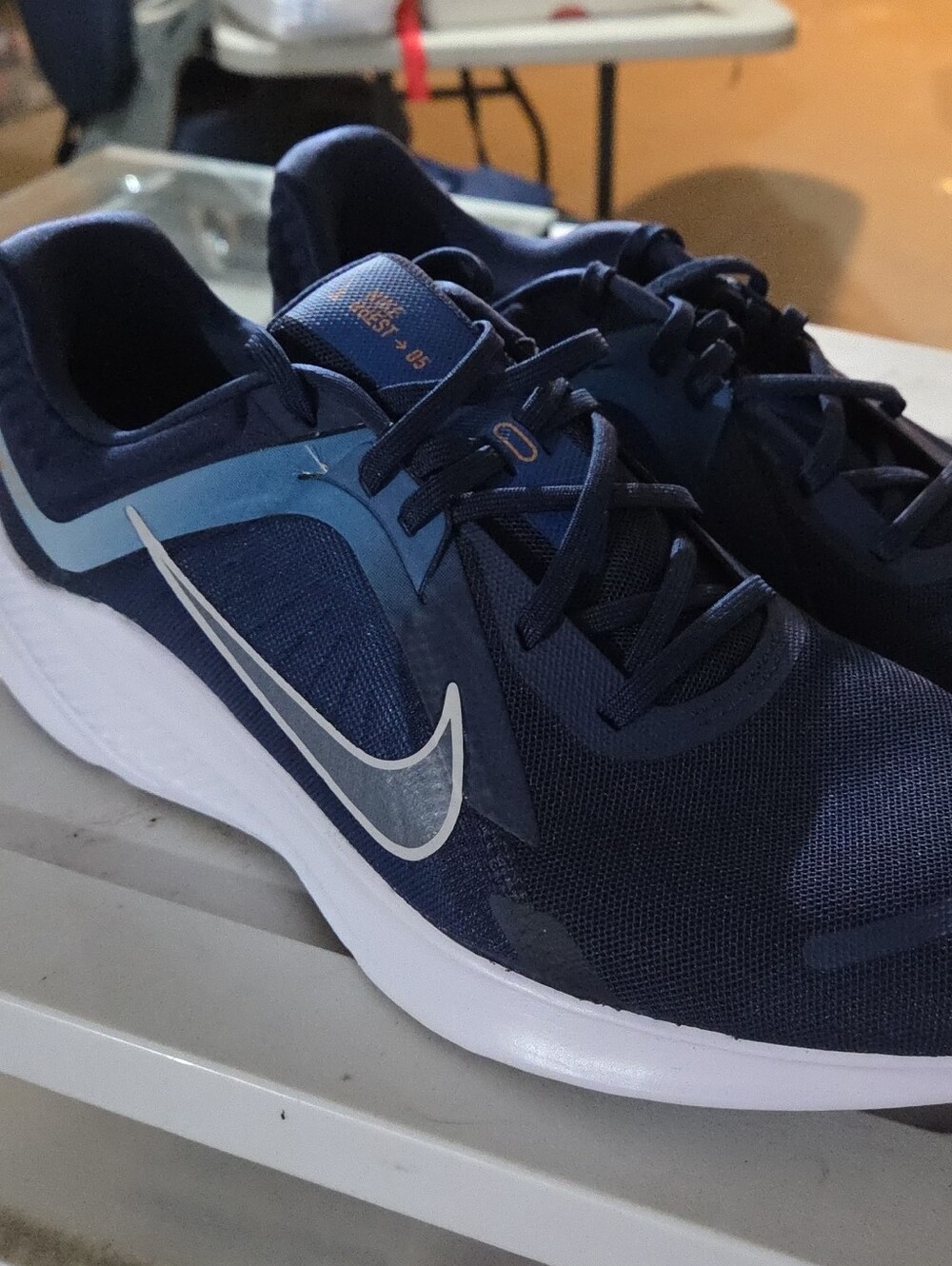Nike Navy Running Shoes with Light Blue Accents